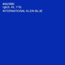 #062BB0 - International Klein Blue Color Image